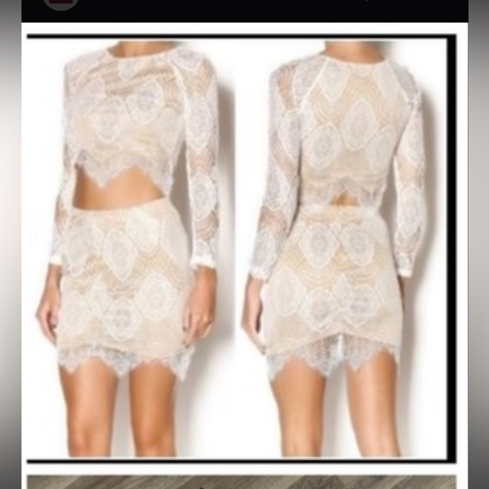 Stella Laguna white two piece lace set